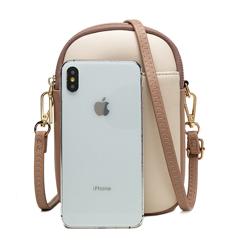 Wholesale PU Embroidered Vertical Zipper Single Shoulder Crossbody Bag